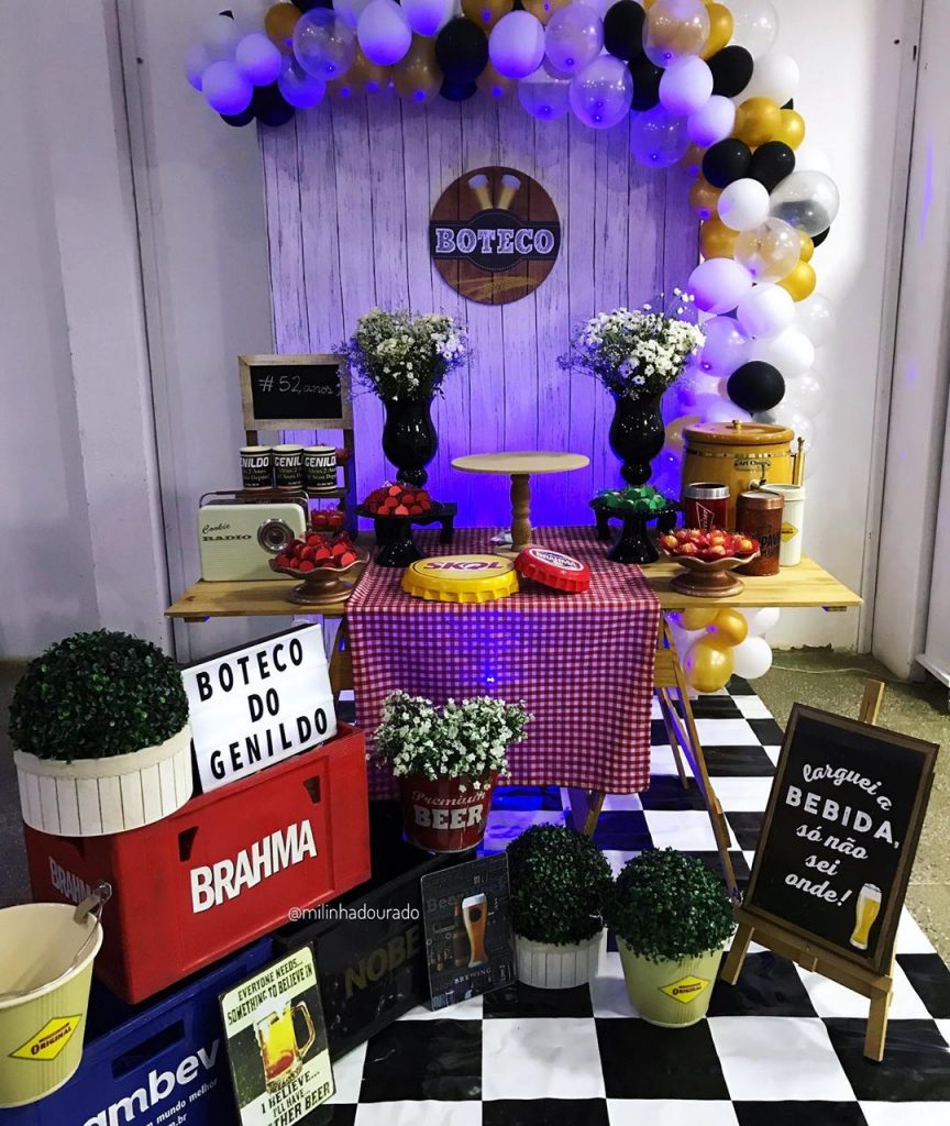 como fazer centro de mesa boteco com garrafa