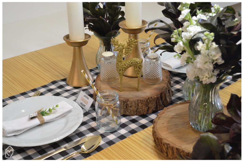 centros de mesa em madeira maciça para sala de jantar