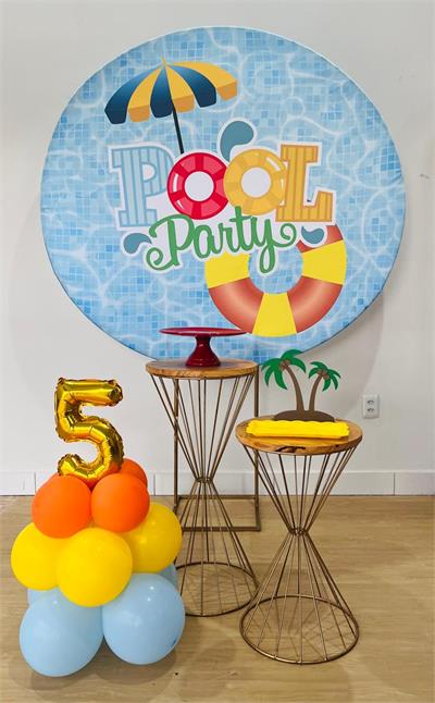 como fazer centro de mesa pool party flamingo