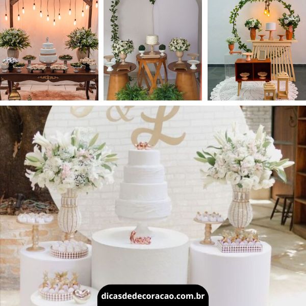 decoração minimalista vs decoração rústica para casamento