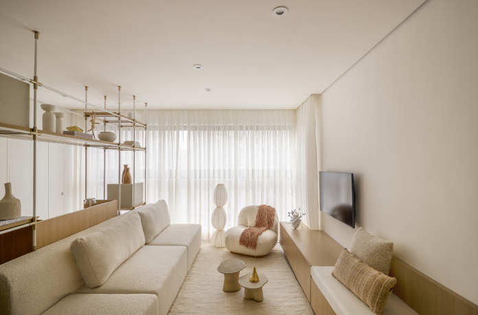 inspiração decoração sala pequena minimalista