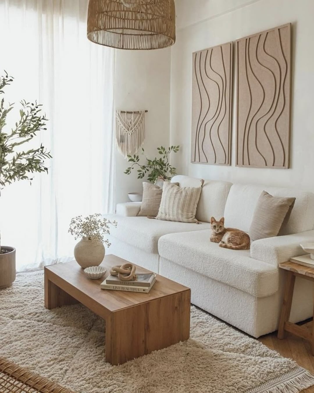 decoração sala moderna orgânica