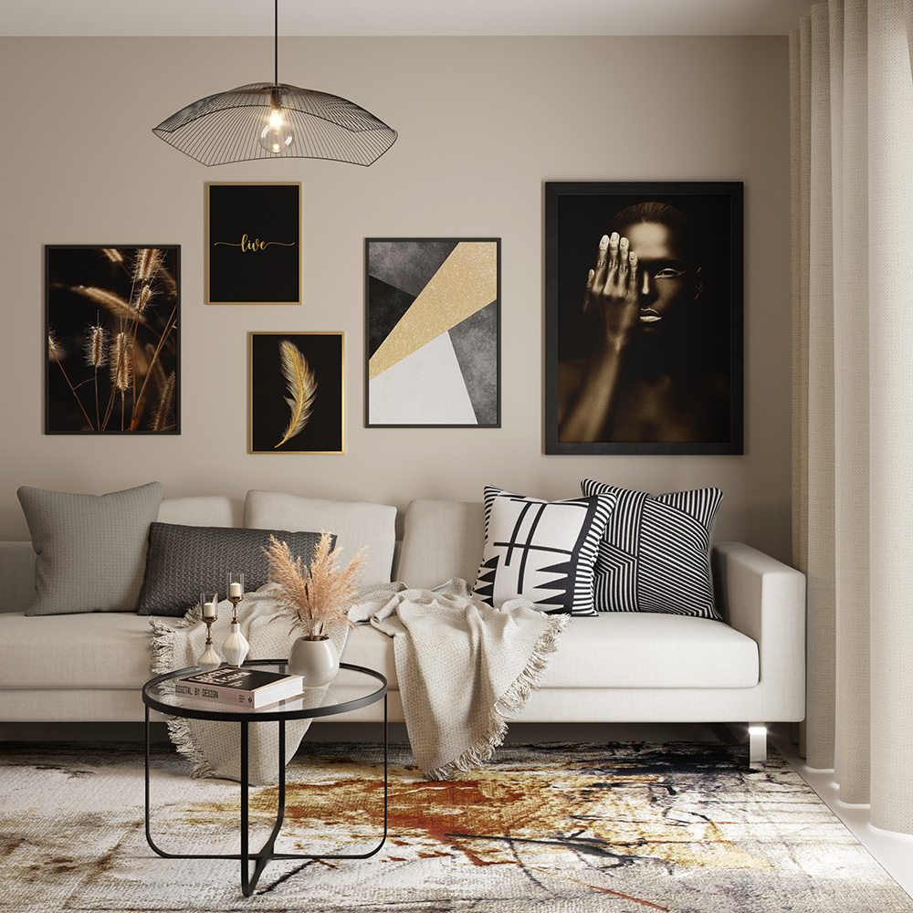 decoração sala moderna minimalista