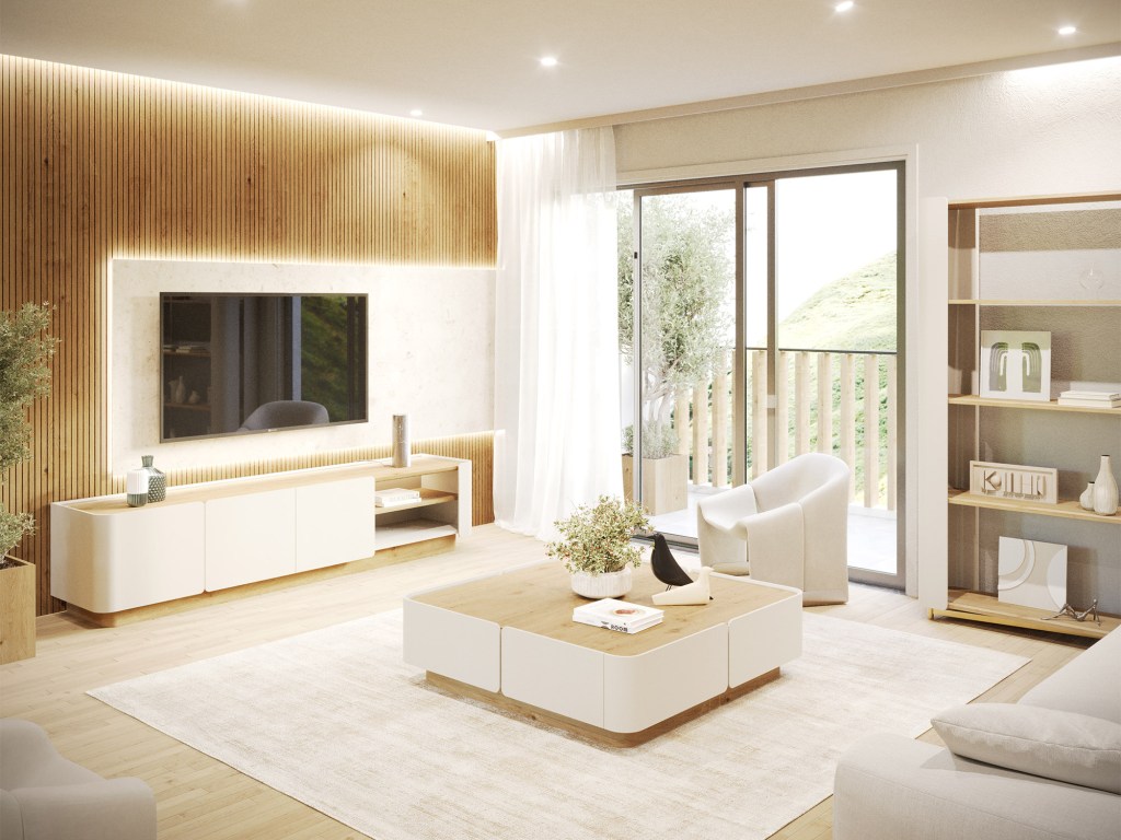 decoração sala moderna orgânica