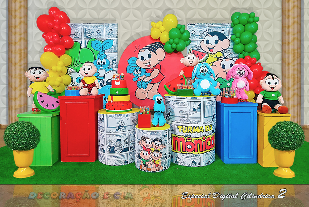 ideias de decoração festa turma da mônica simples