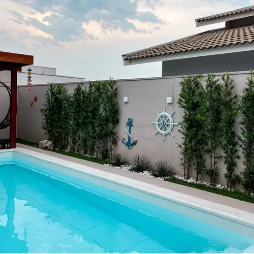 cascata para muro de piscina