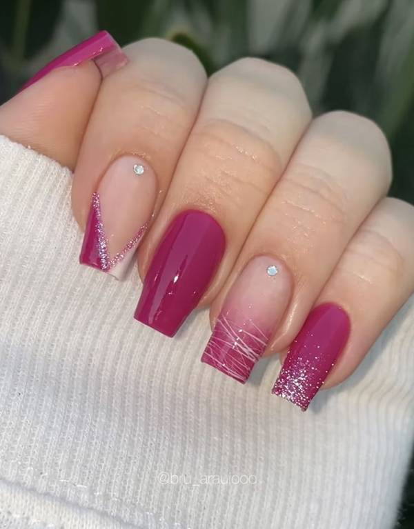 unhas com degradê suave