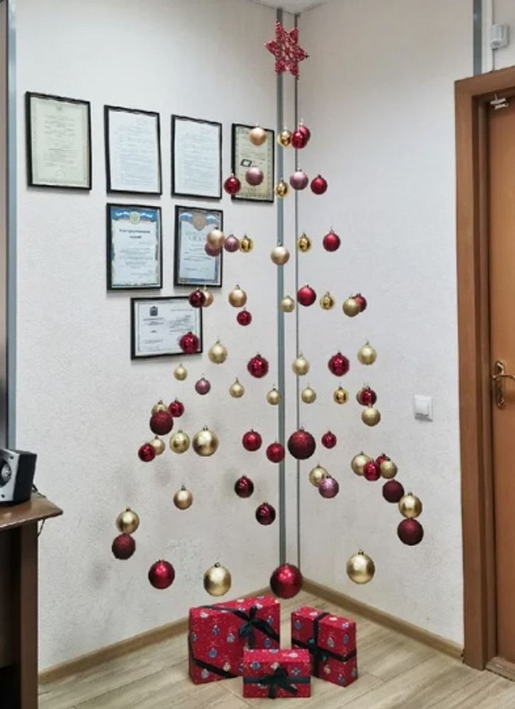 ideias criativas decoração natal escritório