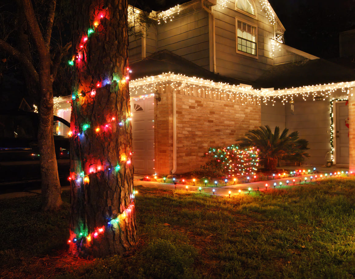 decoração natal varanda