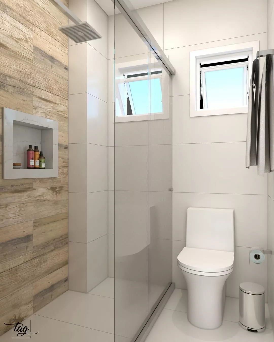 ideias de decoração nicho banheiro pequeno