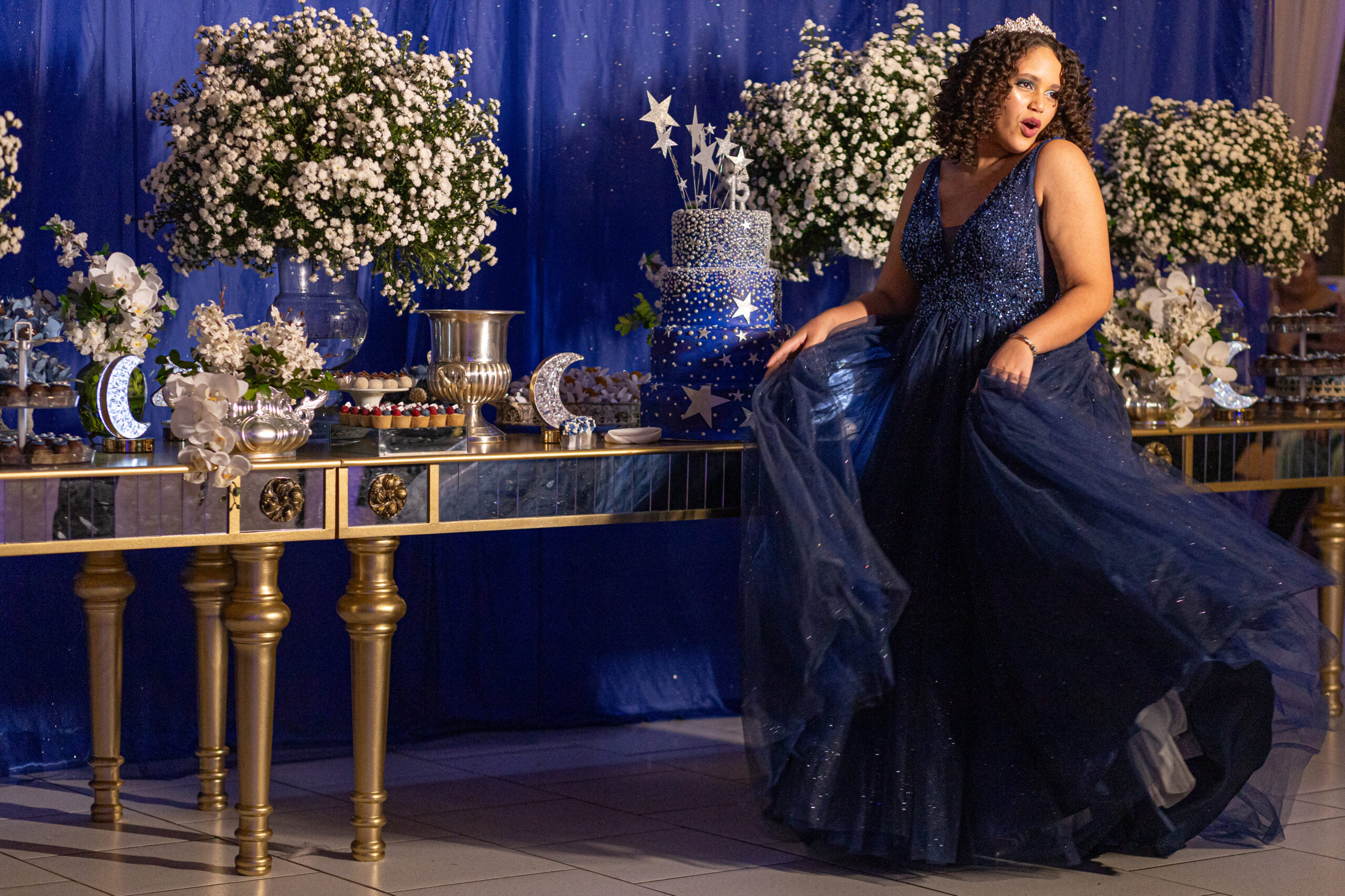 decoração noite de gala