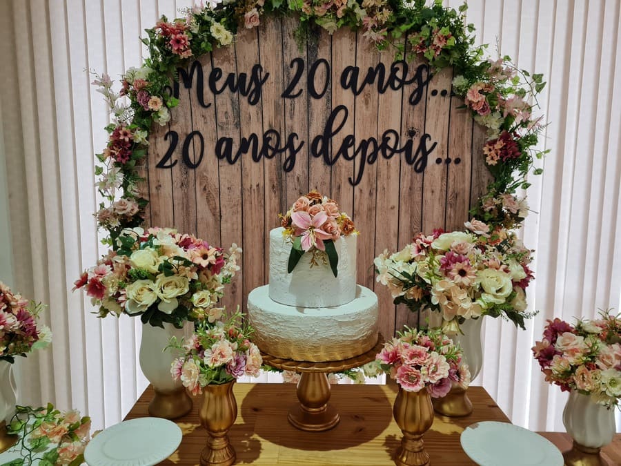 decoração 40 anos feminina rose gold