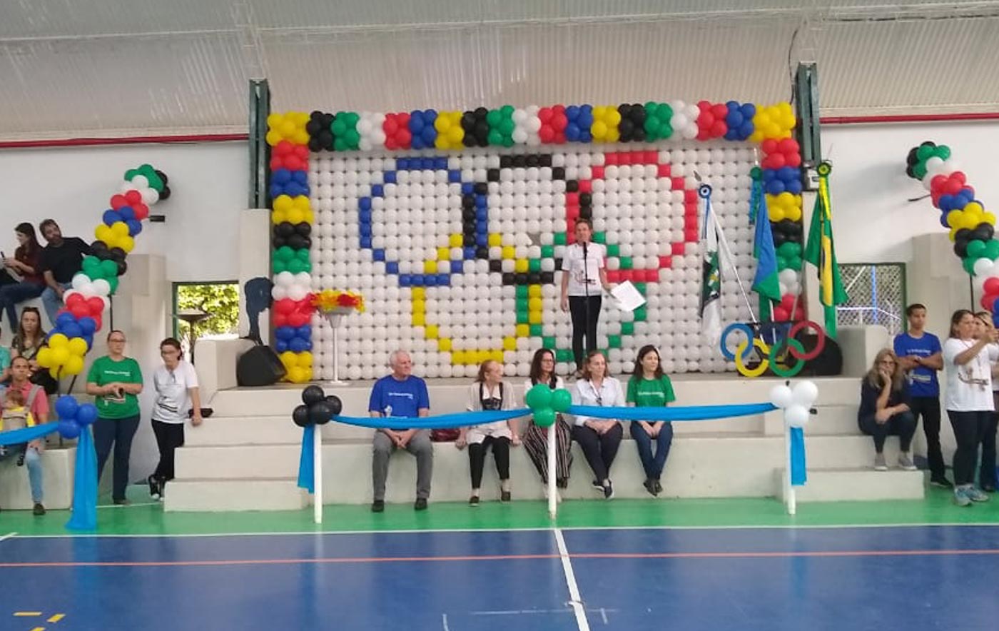decoração para abertura de jogos escolares