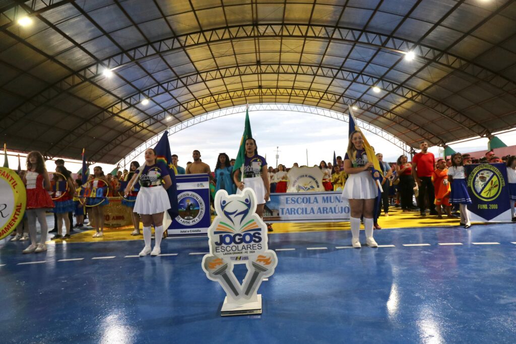 decoração para abertura de jogos escolares