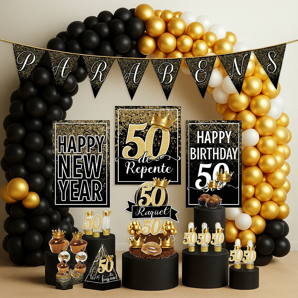 decoração 50 anos feminina elegante