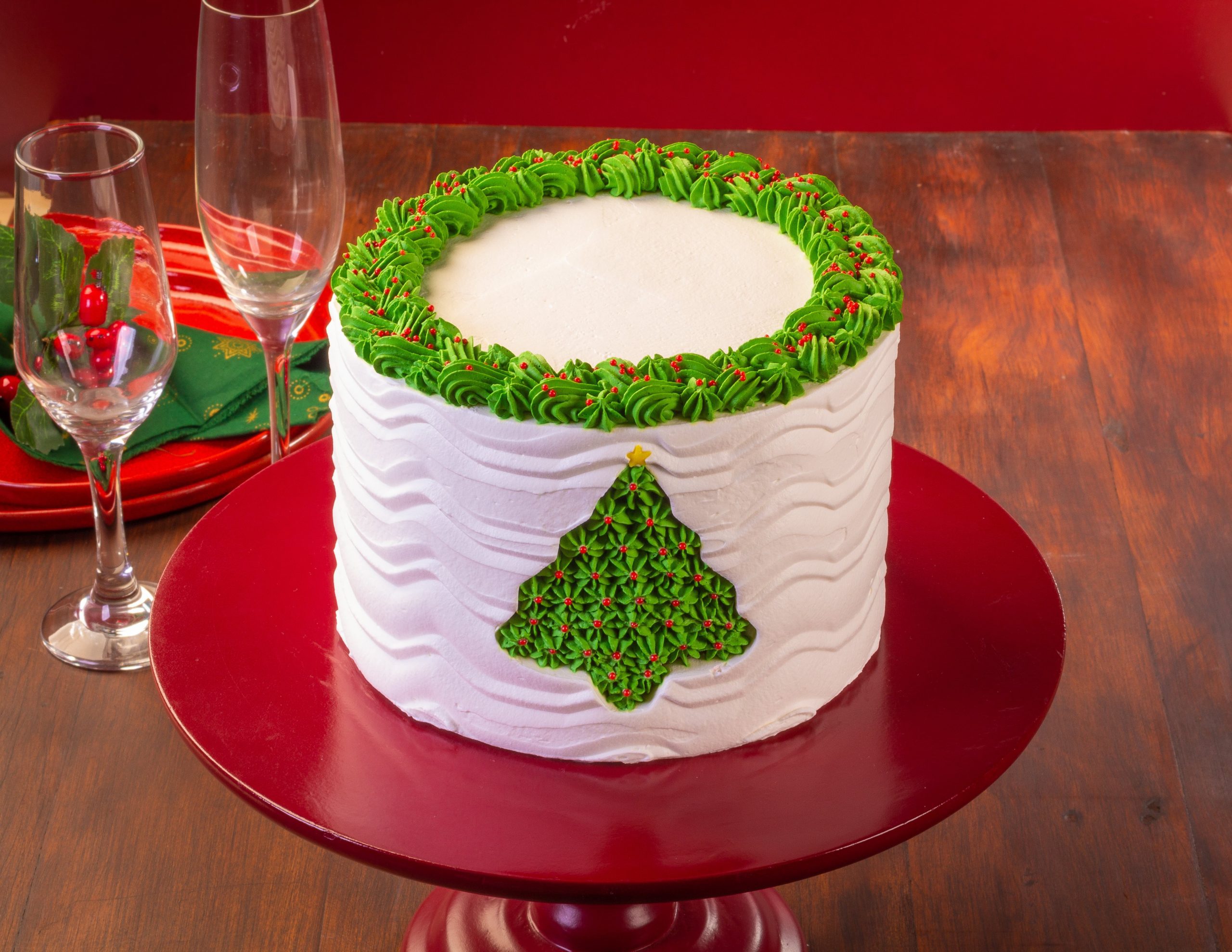 decoração para bolo de natal