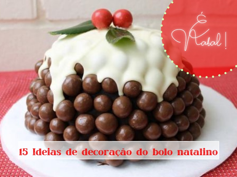 ideias de decoração bolo de natal simples e bonito