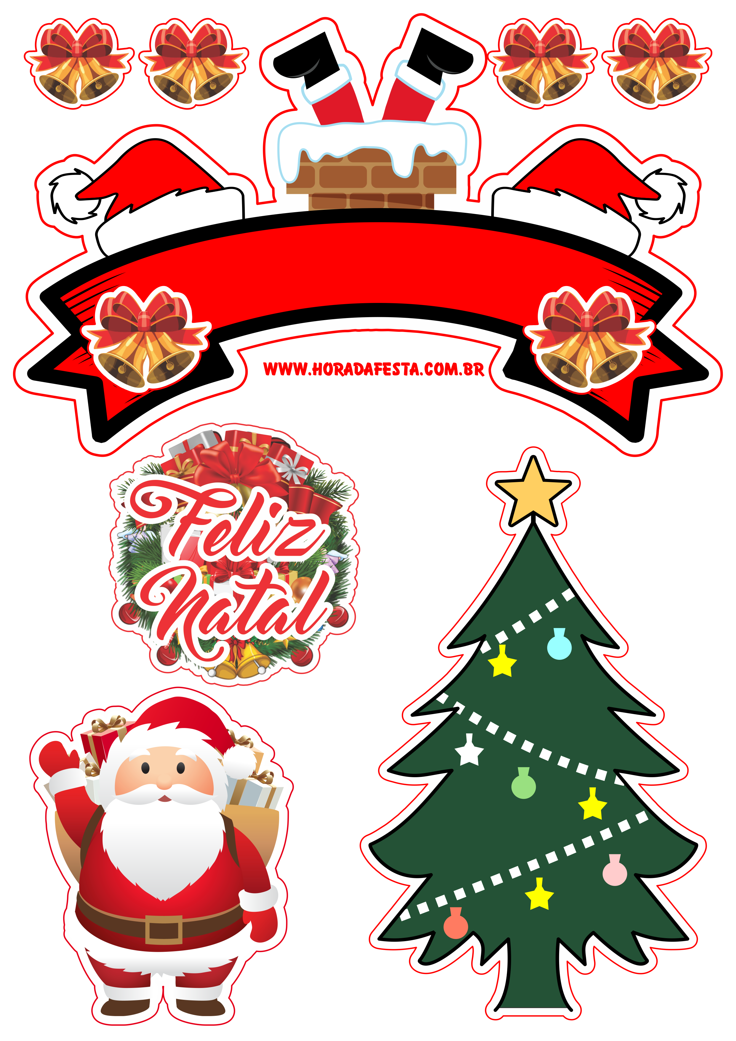 decoração para bolo de natal