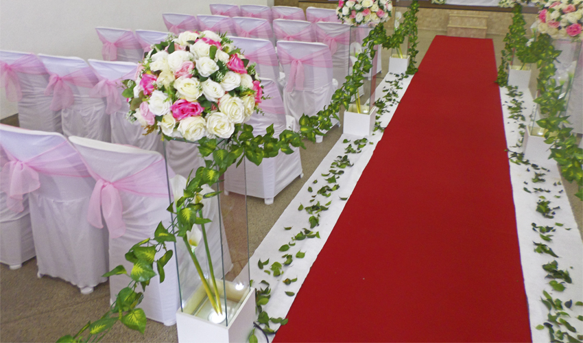 decoração igreja evangélica casamento simples