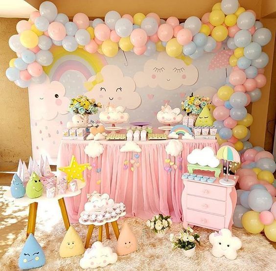 ideias de decoração chá de bebê feminino simples e barata