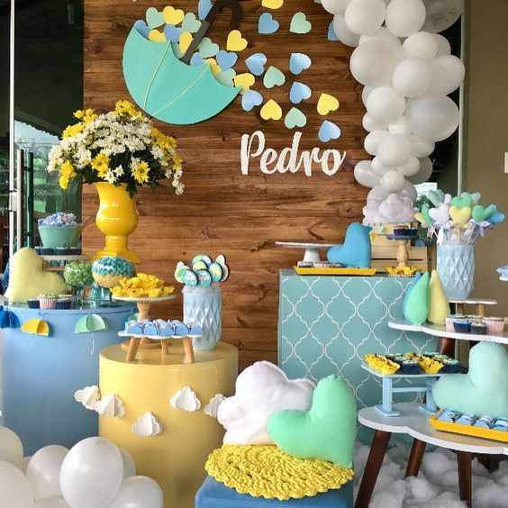 painel chá de bebê menino