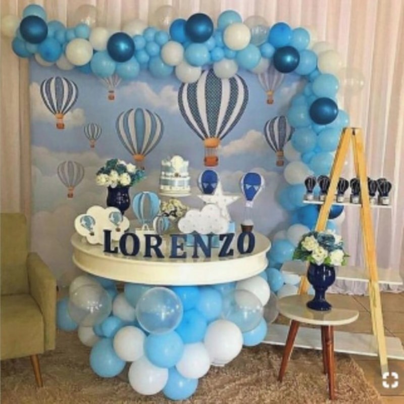 decoração chá de bebê menino simples