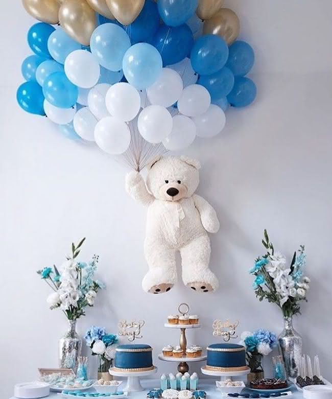 decoração chá de bebê menino rústico