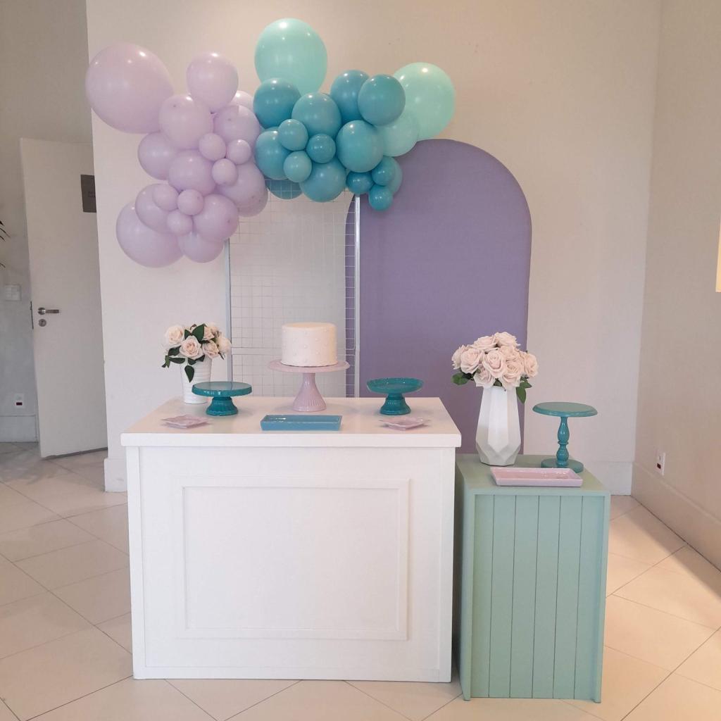 decoração chá revelação com tema ursinhos