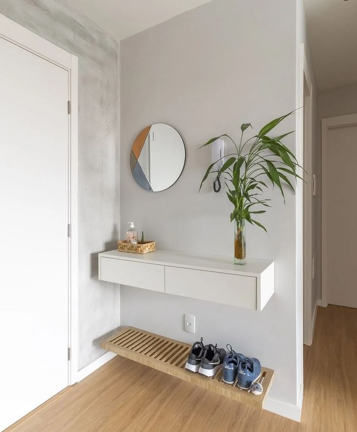 hall de entrada com plantas apartamento