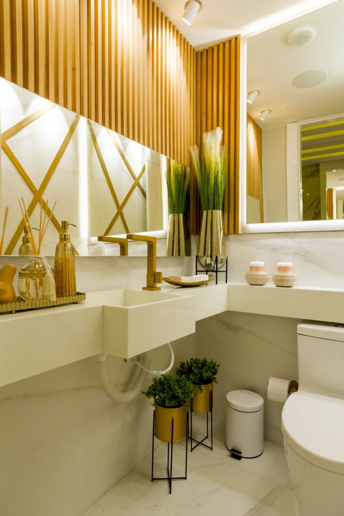 lavabo com cimento queimado