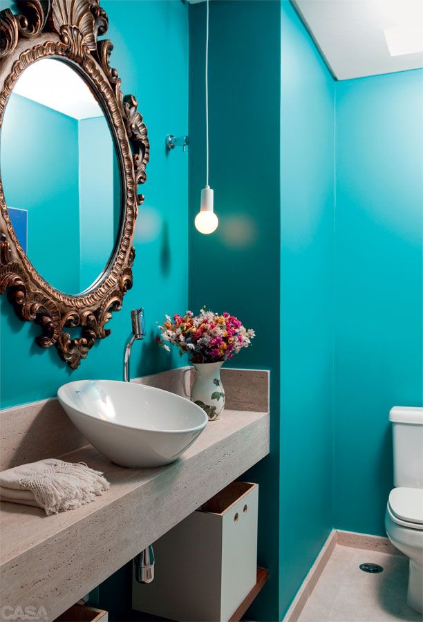 lavabo com papel de parede vinílico