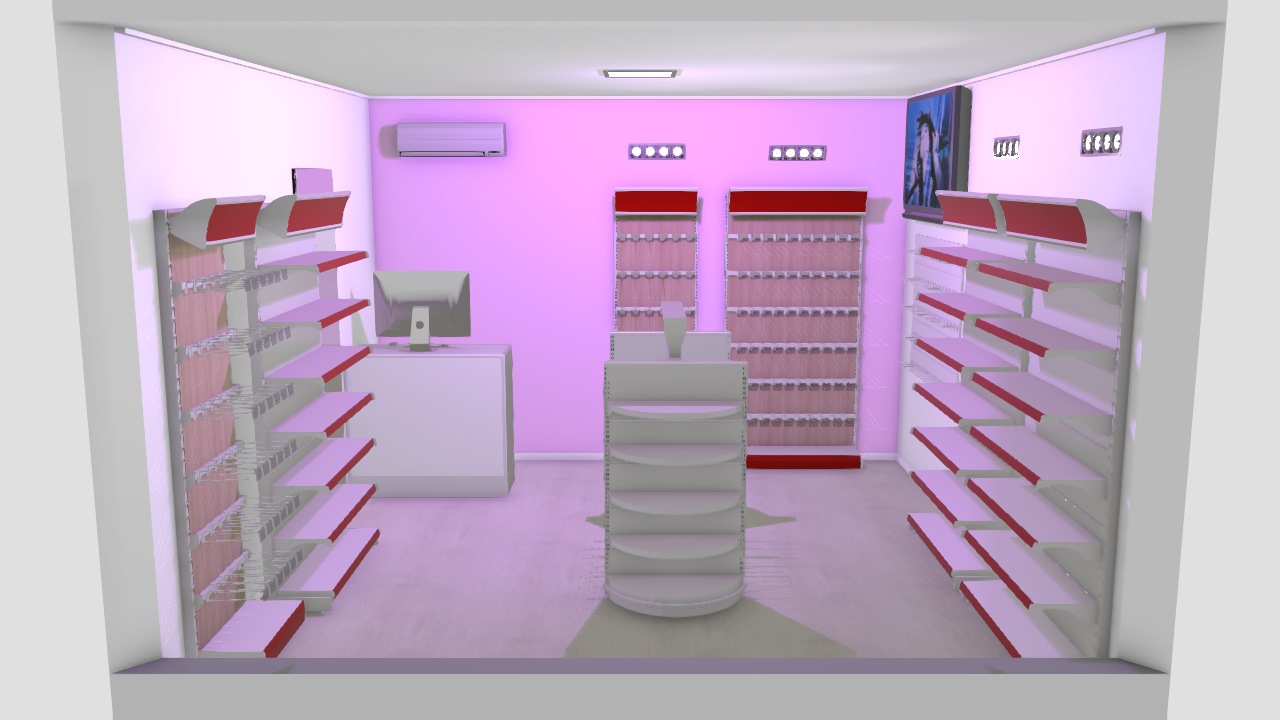 ideias decoração loja maquiagem pequena