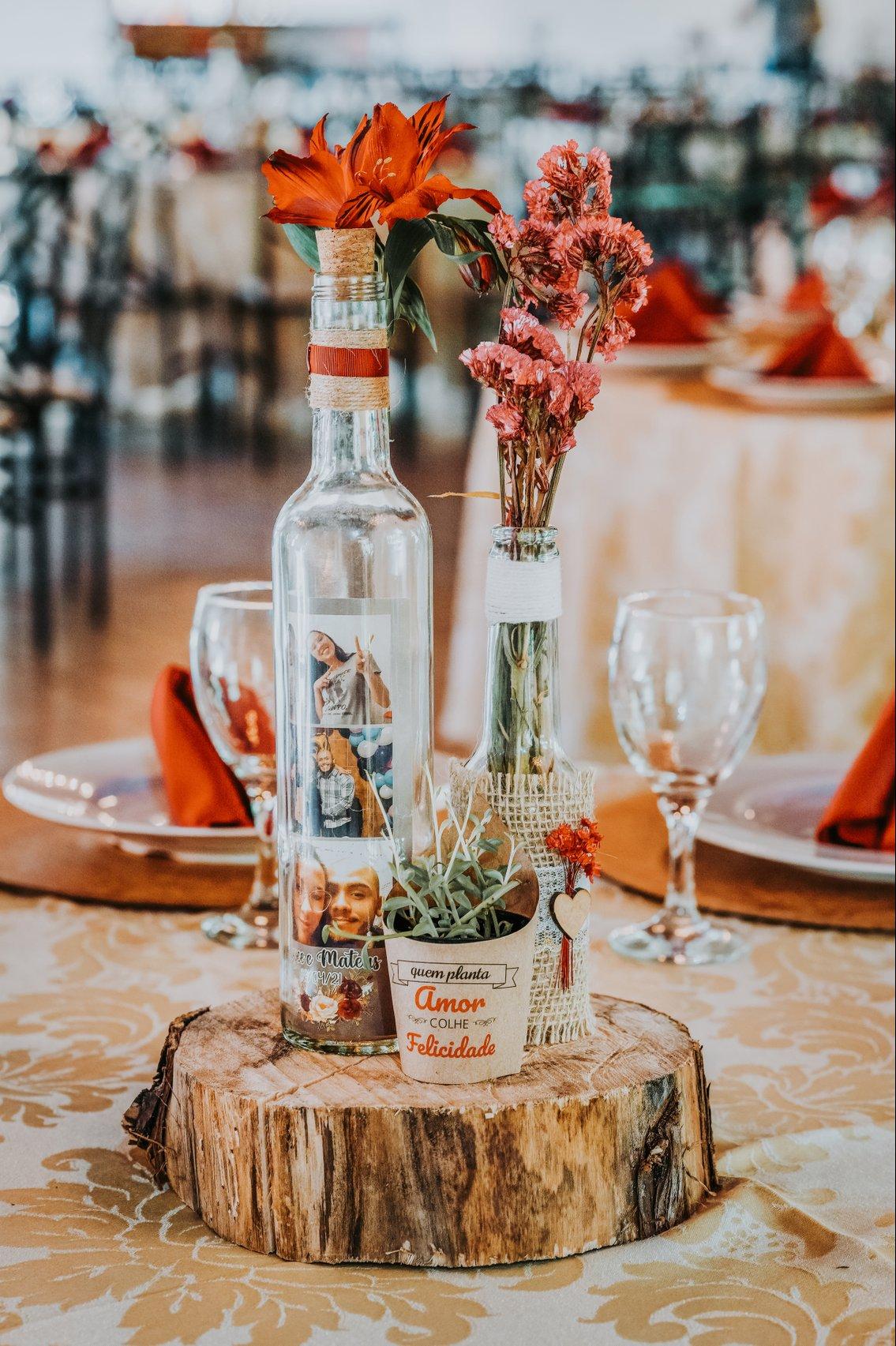 decoração mesa casamento civil minimalista