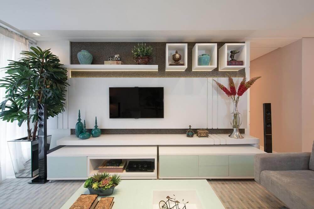 ideias criativas para decorar nichos de sala