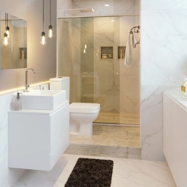 ideias criativas para decorar banheiro pequeno