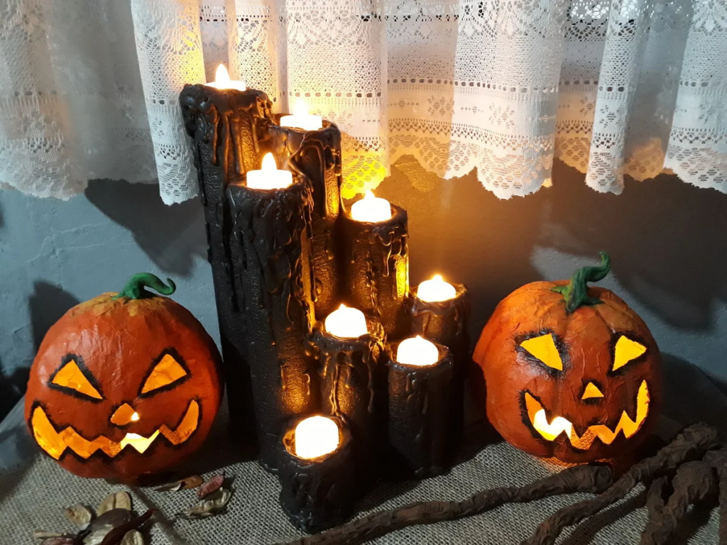 decoração halloween diy versus comprada