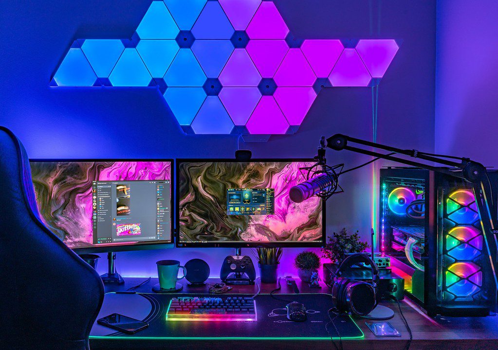 guia completo iluminação led para setup gamer