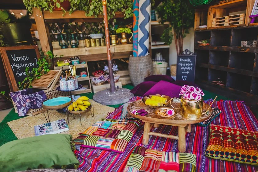 como fazer decoração piquenique com balões