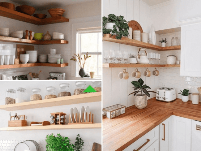 ideias criativas para decorar prateleiras de cozinha