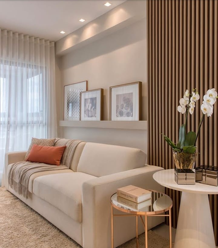 ideias criativas para decorar parede da sala pequena