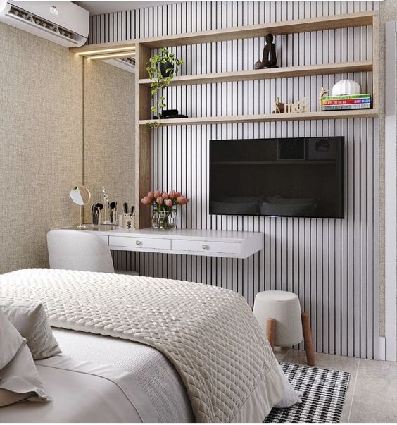 custo decoração tv quarto barato