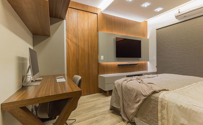 decoração para tv no quarto