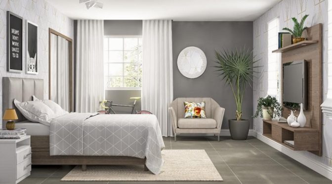 ideias criativas decoração tv quarto pequeno