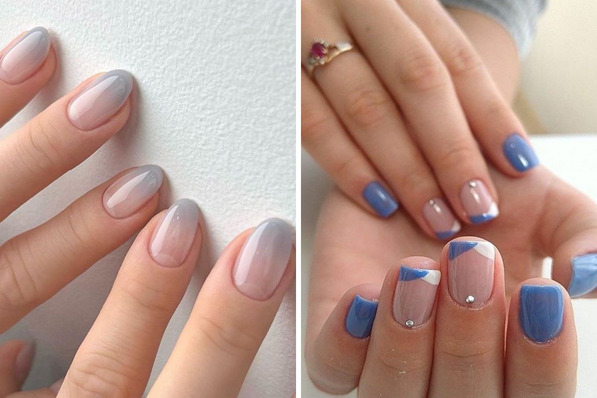 unhas curtas naturais decoradas