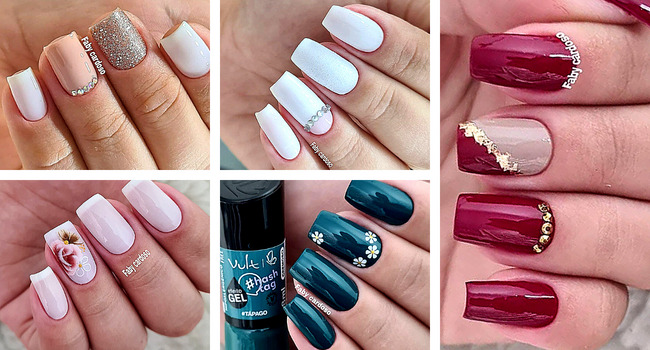 unhas com ponto de luz