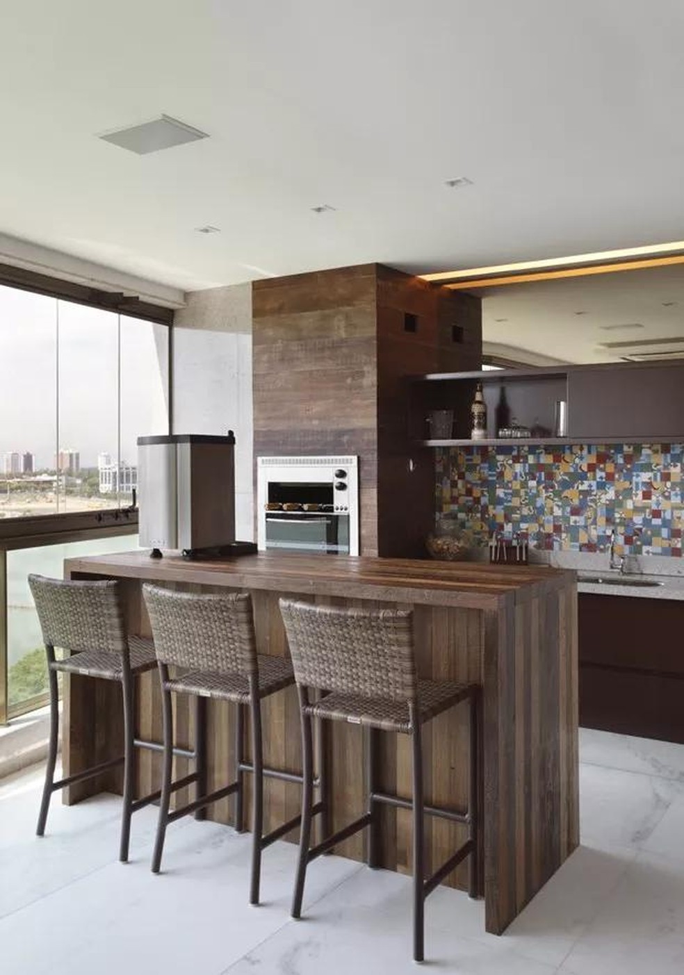 ideias criativas decoração parede área gourmet