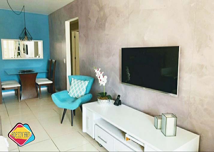 decoração parede cimento queimado