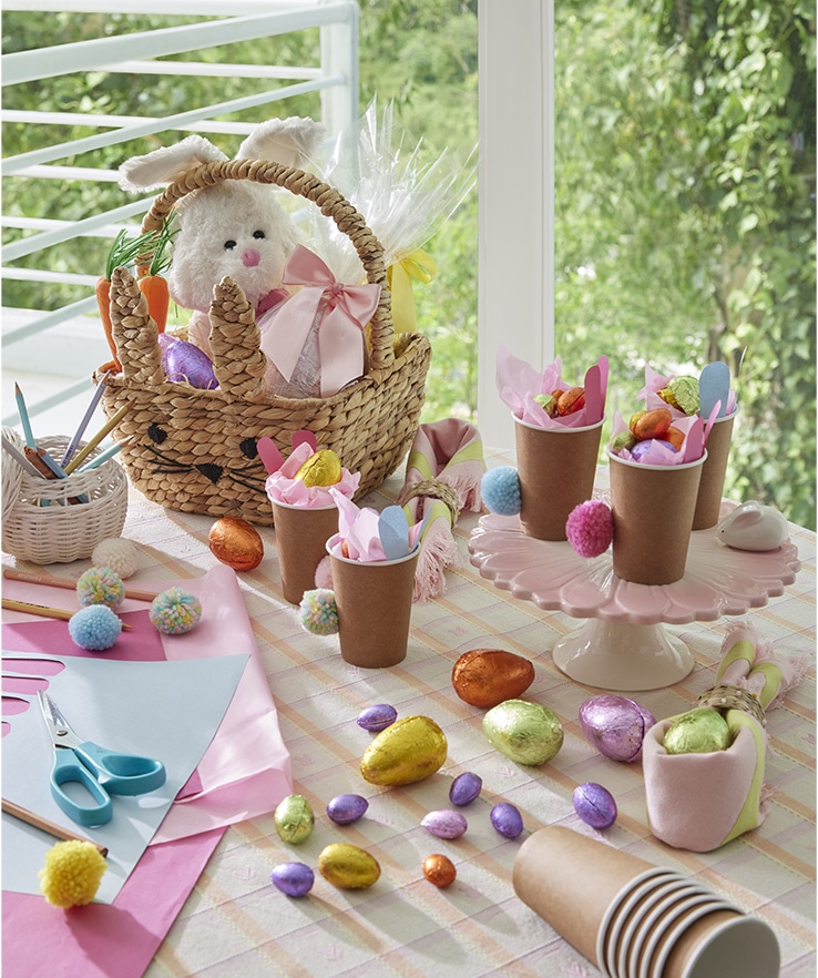 decoração páscoa loja pequena vs loja grande