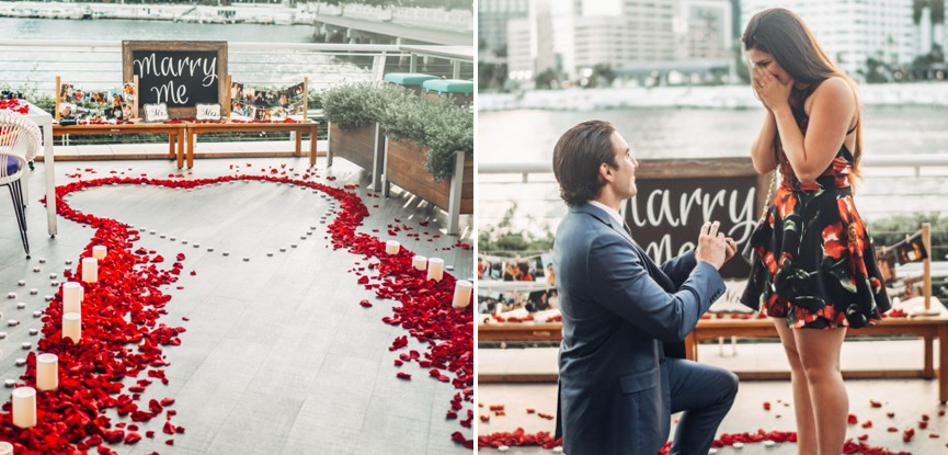 decoração pedido de casamento