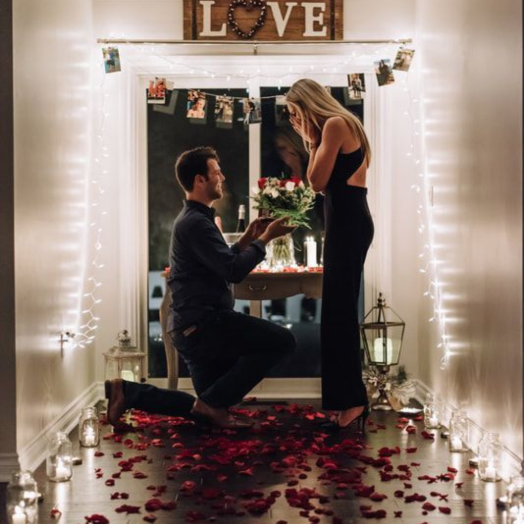 ideias criativas decoração pedido de casamento